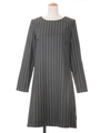 ストライプ柄長袖ワンピース/ＧＹ