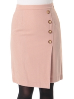 ラップ風タイトスカート/キャメル