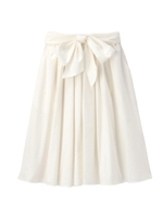 リボンギャザースカート/ネイビー(093)