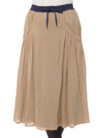 無地×ドットリバーシブルスカート/ベージュ