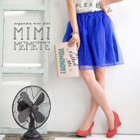 オーガンジーフレアスカート