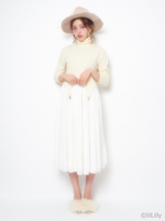 チュールフレアスカート/WHITE