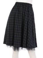 チュールリバーシブルミモレスカート/ネイビー