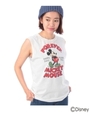 ノースリーブプリントTシャツ(ミッキーマウス)/グレー(012)