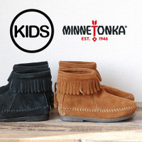 フリンジジップアップモカシンショートブーツ［キッズ］
