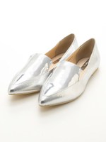 ポインテッドトゥオペラフラットシューズ/GOLD