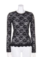 起毛レースインナートップス/BLK