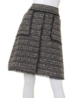 [Balcony and Bed]ファンシーツイードスカート/BLK