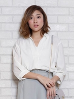 シャツ衿ブラウス(追加生産)/ホワイト