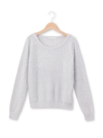 フェザーモールニット/ライトブルー(091)