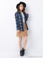 【1/22 ヒルナンデスご紹介商品】起毛チェック柄／ＳＨ/コン／アカ