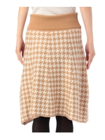 千鳥柄ニットスカート/ベージュ(452)