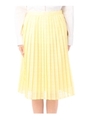チェックジャカードプリーツスカート/レモンイエロー(231)