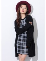 【O】ボリュームニットロングCD/WHITE