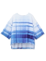 アクアチェックプリントシャツ/ブラック(119)