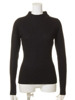 カラーリブニット/BLACK