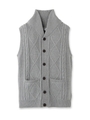 ケーブルニットベスト/ライトグレー(011)