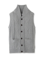 ケーブルニットベスト/ライトグレー(011)
