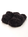 CLUB FUR SLIPPERS MEN'S/BLACK