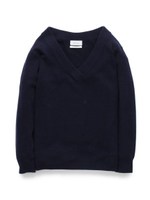 Vネックカシミヤ混ニット/GRY