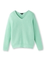 [S]Vネックニットプルオーバー/ライトグリーン(621)