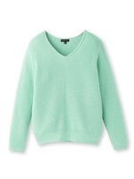 [S]Vネックニットプルオーバー/ライトグリーン(621)