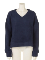 【mystic】シャギーVネックプルオーバー/ブル−