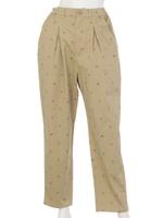 コビニャー柄タックパンツ/ベージュ