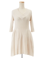 スカラエリニットワンピ/ピンク