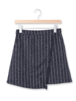 ストライプラップスカート/ブルー系(394)