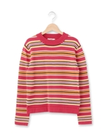 マルチボーダーニット/レッド(562)