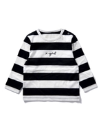 BIG STRIPED L/S TEE（12M〜3T）/パープル