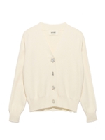 ビジューボタンカーディガン/BLK