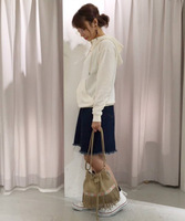 フラップ付きデニムスカート