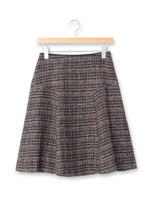 MIXツイードスカート/ベージュ(052)