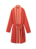 ベルト付きロング丈ニットカーディガン/ボルドー(564)