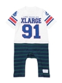 H/S FOOTBALL ROMPER/WHITE