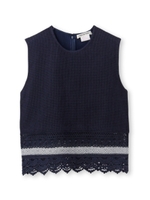 MARILYN MOON ヘムレースプルオーバー/ネイビー(093)