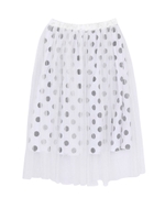ドットチュールミディスカート/オフホワイト