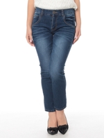 ボーイズカットデニムパンツ/ブルー