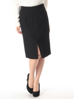 前後ろスリットスカート/ブラック