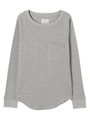 RヘムワッフルTOP/GRAY