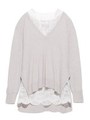 【emmi atelier】レースキャミレイヤードニット/OWHT
