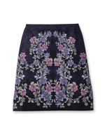 サフラン柄スカート/ネイビー(193)