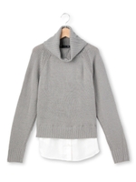 タートルフェイクレイヤードプルオーバー/ホワイト系(002)