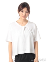 ダイヤ柄レースカットソー/ブラック