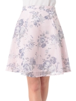 メッシュ花柄サーキュラー/ピンク系