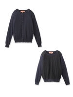 レースミックスアンサンブルニット/ネイビー(093)