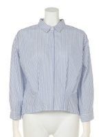 裾タックシャツ1/Stripe