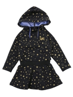 SWEAT DRESS GLITTERING STAR/BLACK